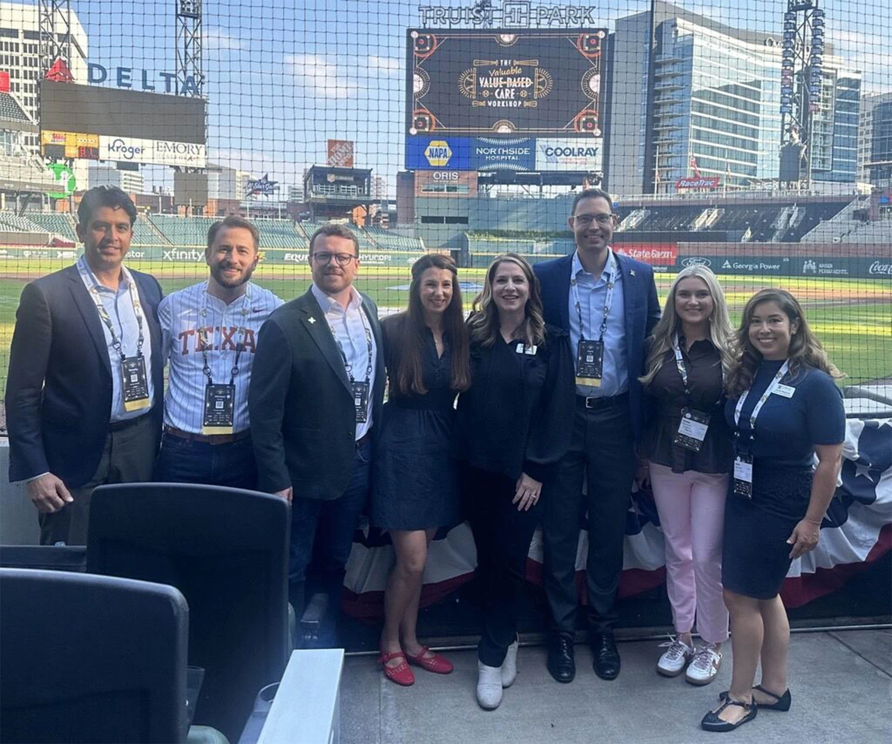 Curana team at baseball game